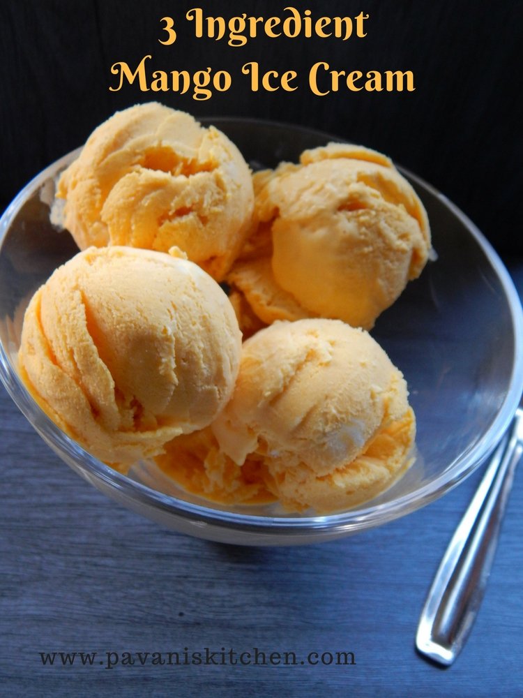 3 Ingredient Mango Ice Cream