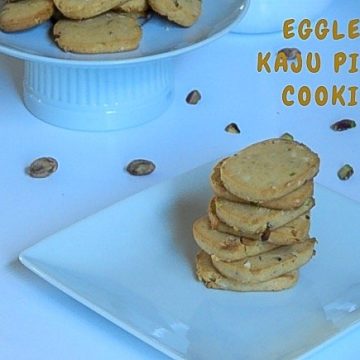 Eggless Kaju Pista Cookies