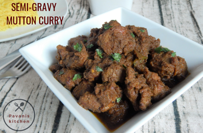 Semi-Gravy Mutton Curry