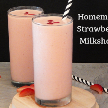 Homemade Strawberry Milkshake