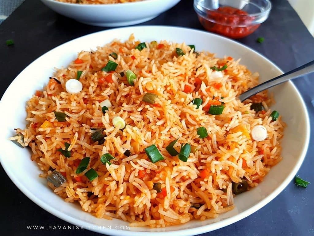Schezwan Fried Rice Recipe Fried Rice Recipe Pavanis Kitchen