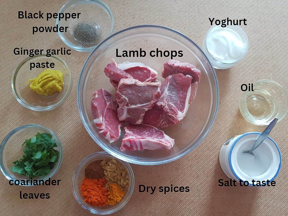 lamb chop recipe ingredients